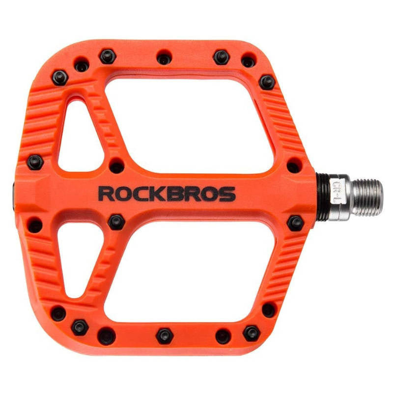 Pedales ROCKBROS MTB 2018-12AOR – Plataforma Ancha de Nylon Compuesto