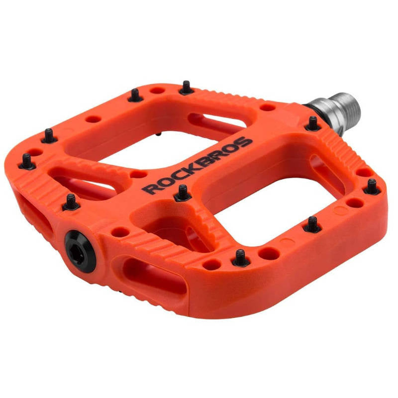 Pedales ROCKBROS MTB 2018-12AOR – Plataforma Ancha de Nylon Compuesto