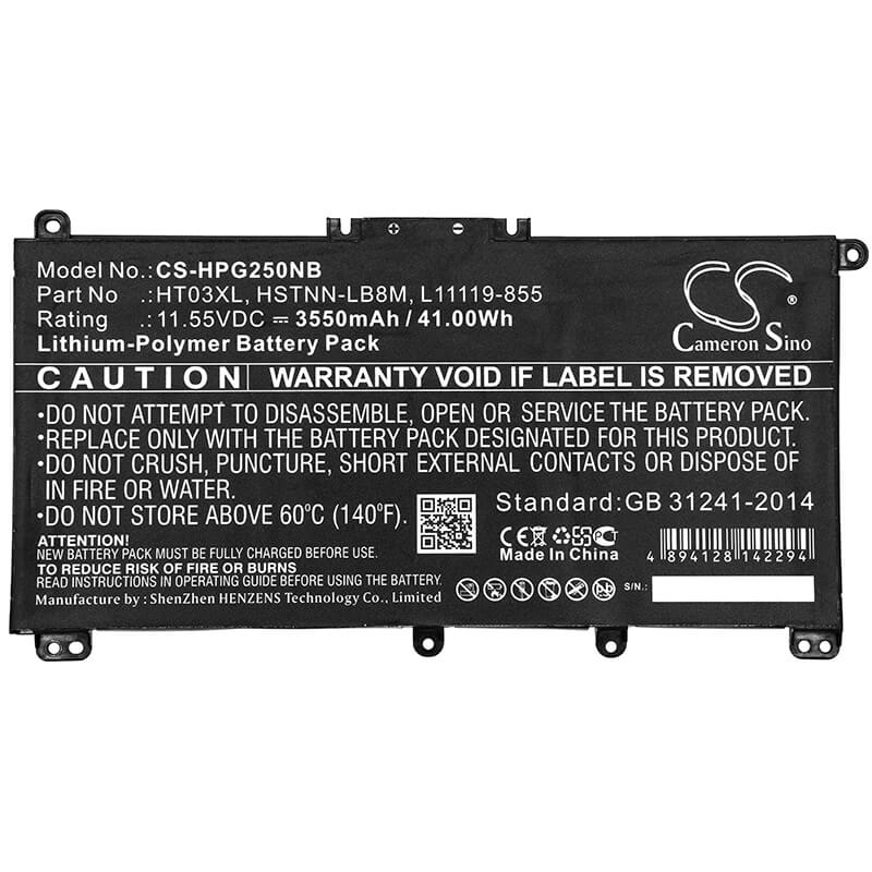 Batería HP HT03XL 3550 mAh Compatible – para HP Pavilion 14, 15, 17, 240 G8, 250 G8, 255 G7 y más – Cameron Sino CS-HPG250NB