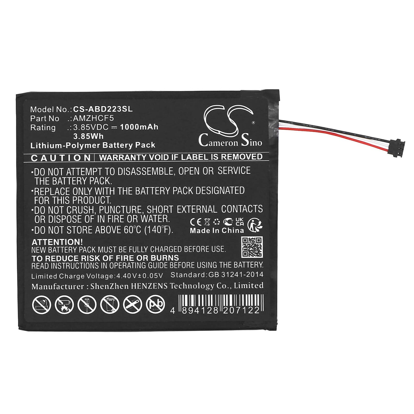 Batería CS-ABD223SL Compatible con Amazon Kindle 11th Gen 2022 | Modelo C2V2L3 AMZHCF5 Repuesto de Alta Calidad