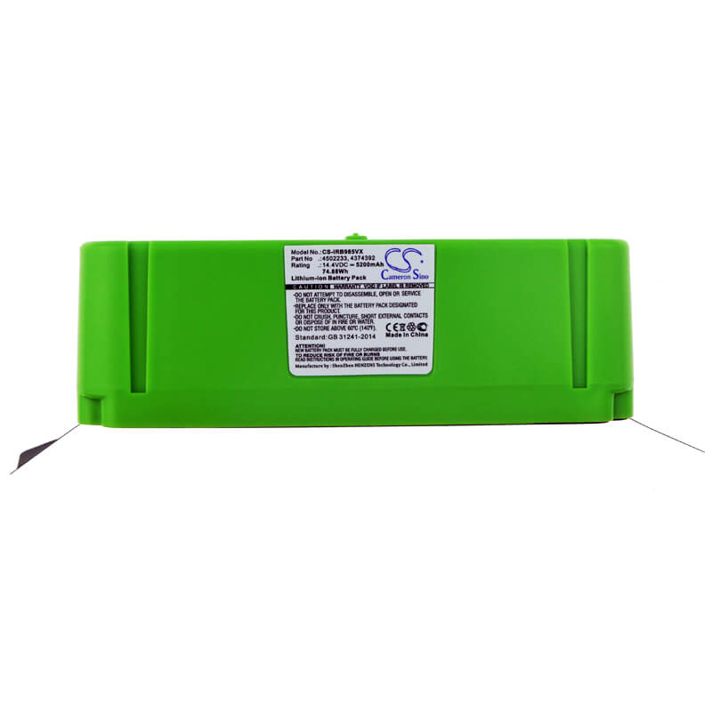 Batería CameronSino CS‑IRB985VX para iRobot Roomba 614, 675, 960, 980, 985 – Reemplazo Compatible Alta Capacidad