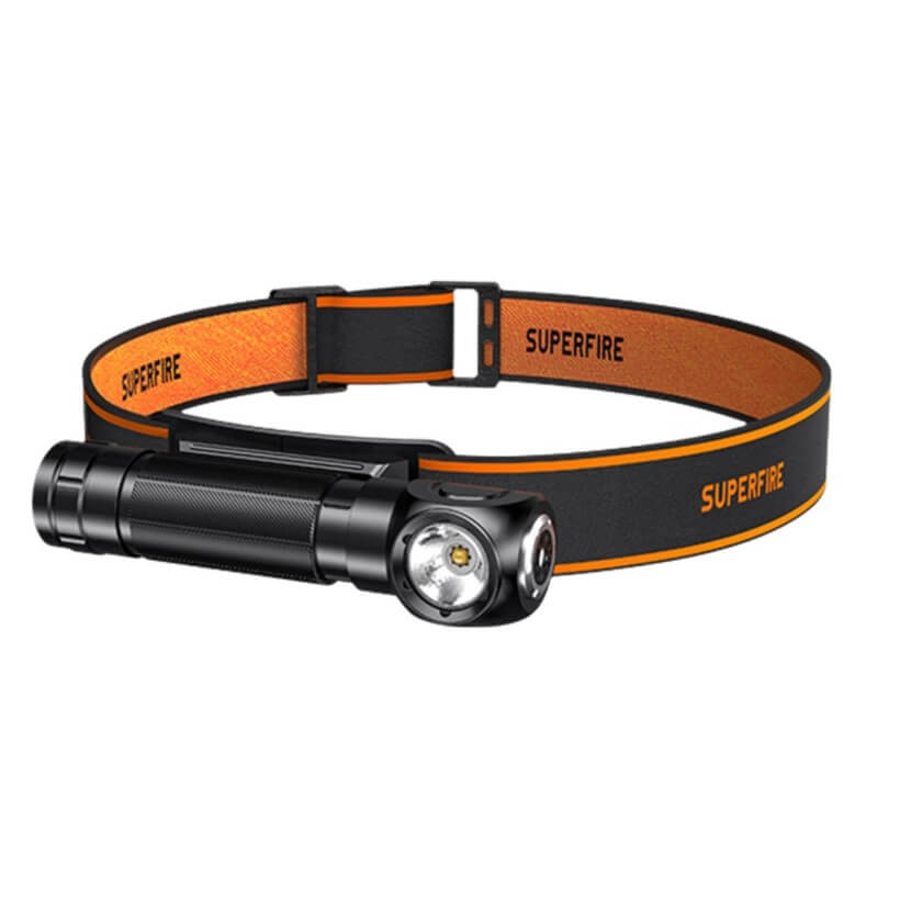 Superfire TH04 Linterna Frontal LED Recargable 600 lm – Lámpara de Cabeza para Camping y Trabajo