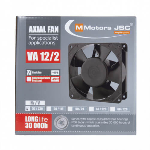 Ventilador Axial para Alta Temperatura 150°C – Extractor para Conductos Cuadrados □120 mm, Silencioso y Compacto