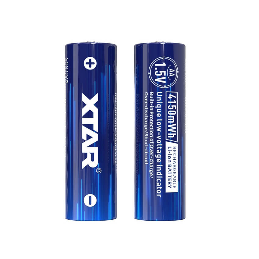 XTAR AA 1.5V 4150 mWh (≈2500 mAh) – Batería recargable Li-Ion con LED inteligente