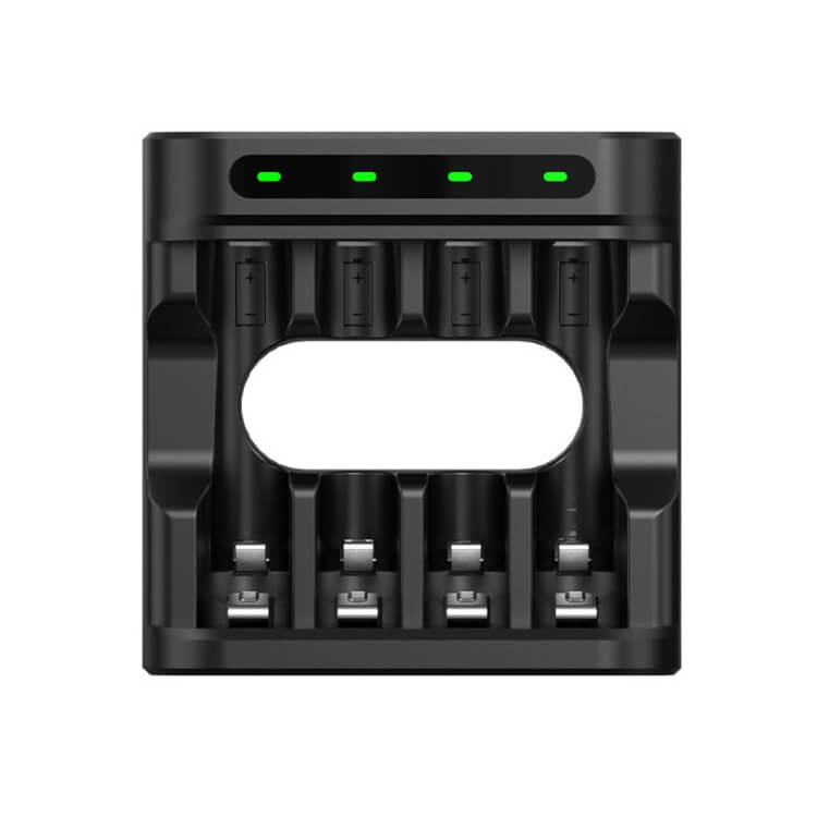 Cargador inteligente Xtar L4 – 4 ranuras AA/AAA Li-ion 1.5V y Ni-MH 1.2V con USB-C