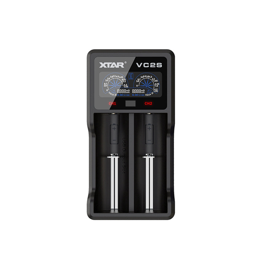 Cargador Inteligente Xtar VC2S con Pantalla LCD y Función Power Bank – 2 Ranuras USB
