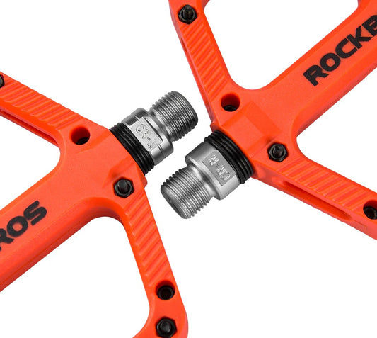Pedales ROCKBROS MTB 2018-12AOR – Plataforma Ancha de Nylon Compuesto