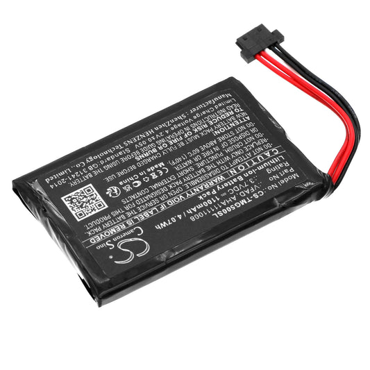 Batería 1100 mAh Compatible con TomTom GO 5000/5100/5200/6000/6100/6200 – CS‑TMG500SL Li‑Ion Recargable