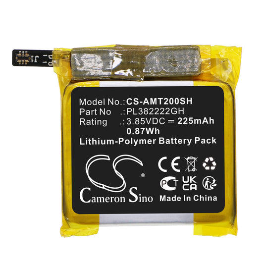 Batería CameronSino CS-AMT200SH Compatible con Amazfit Bip U / Bip U Pro / Pop / Pop Pro / Modelos A2009 A2017