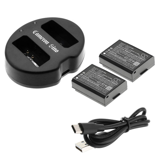 Pack 2 Baterías 1100mAh + Cargador Doble para Canon LP-E10 – Compatible CS-CB011