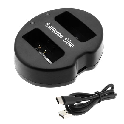 Pack 2 Baterías 1100mAh + Cargador Doble para Canon LP-E10 – Compatible CS-CB011