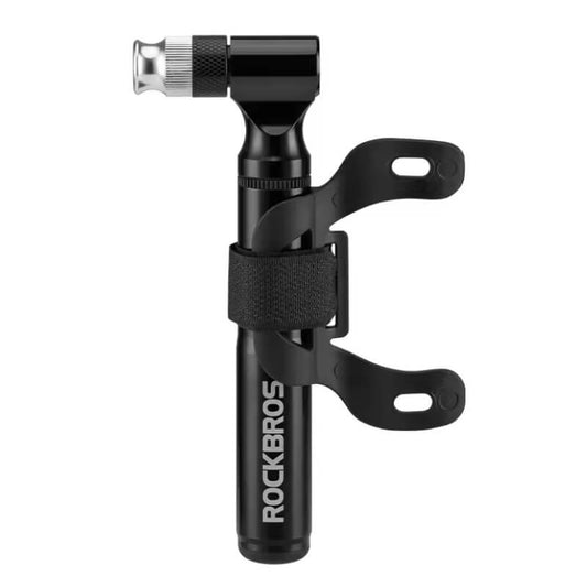 Bomba de Mano Compacta Rockbros JG‑PB‑11 – Inflador Bicicleta 130 PSI para Válvulas Presta y Schrader + Aguja Balón