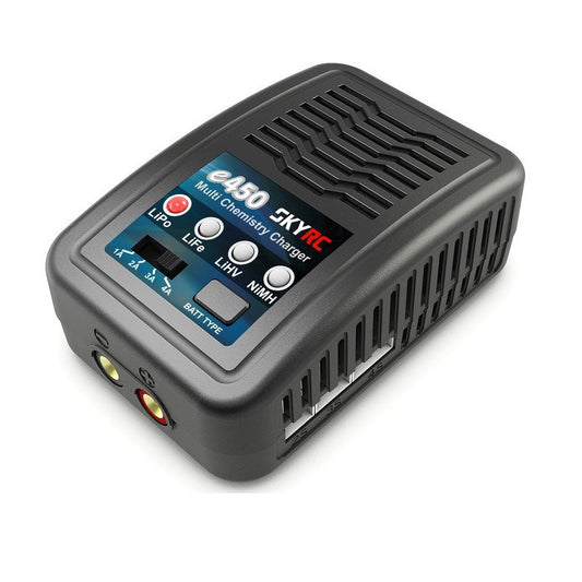 Cargador SkyRC e450 50W para Baterías LiPo, LiFe, LiHV y NiMH Compatible 2S-4S y 6-8S