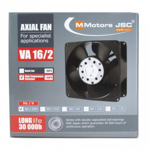 Ventilador Axial para Alta Temperatura 150°C – Extractor para Conductos Cuadrados □150 mm, Silencioso y Compacto