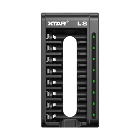 Cargador inteligente XTAR L8 – 8 ranuras AA/AAA para pilas Li-Ion 1,5 V y Ni-MH 1,2 V
