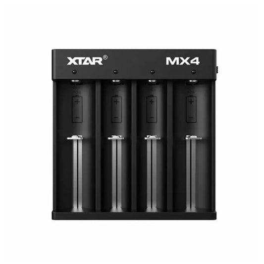 Cargador Universal XTAR MX4 MiniMixer – 4 Ranuras Inteligentes con USB-C para Baterías Li-Ion, LiFePO₄ y NiMH