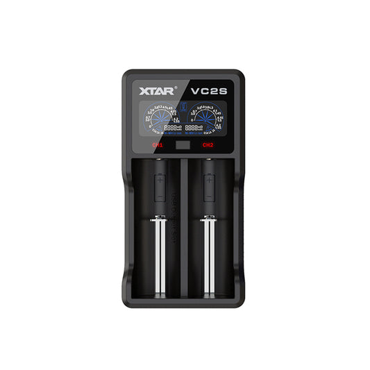Cargador Inteligente Xtar VC2S con Pantalla LCD y Función Power Bank – 2 Ranuras USB
